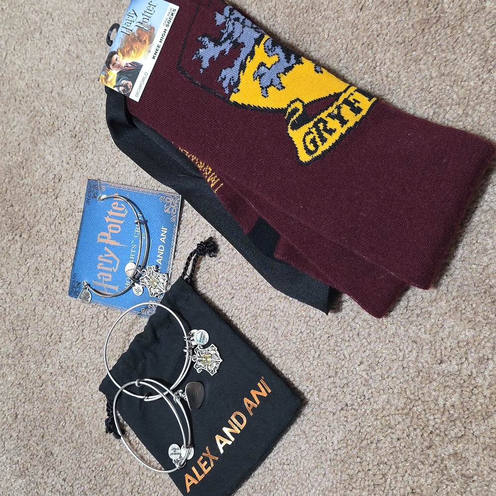 Alex and Ani Silver and Gold Hogwarts Bracelets